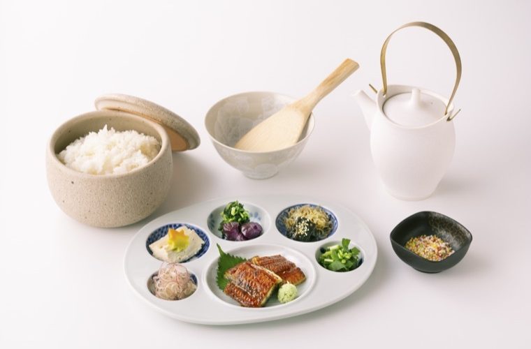 鰻の京だし茶漬け / 鰻のたれ焼き・生湯葉・京漬物 他三種
