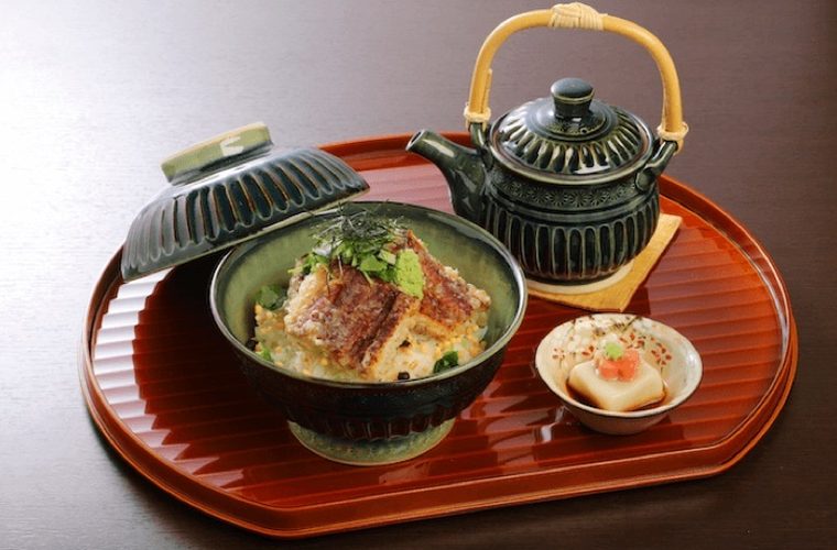 鰻の天出し茶漬け / 胡麻豆腐付