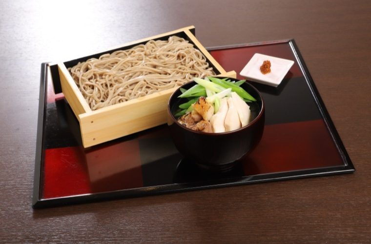 京赤地鶏と九条葱のせいろ蕎麦
